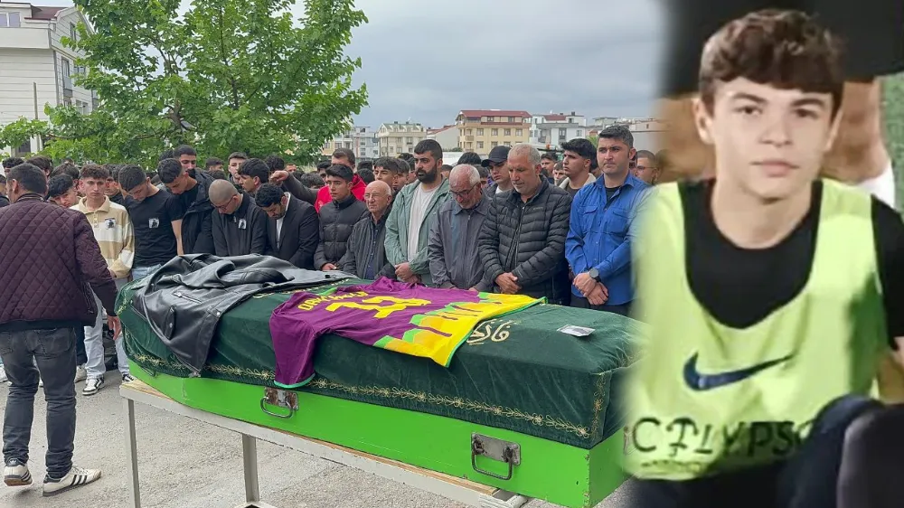 Feci kazada ölen 17 yaşındaki futbolcu son yolculuğuna uğurlandı