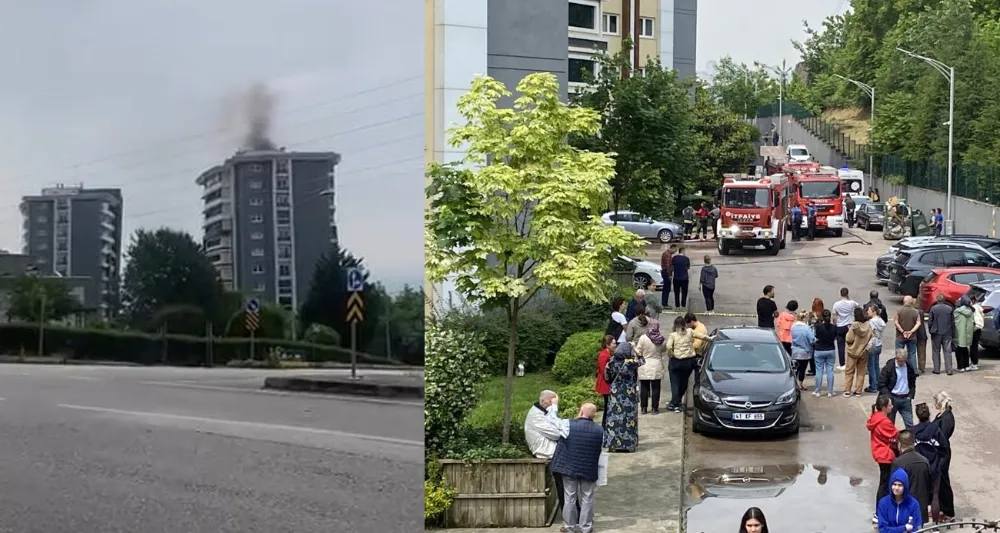 16 katlı binada yangın paniği