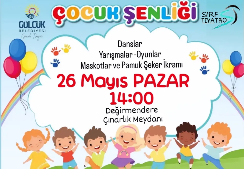 GÖLCÜK BELEDİYESİ ÇOCUK ŞENLİĞİ PAZAR GÜNÜ ÇINARLIK MEYDANI