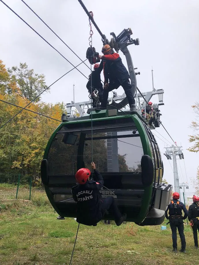 Kartepe Teleferik’te gerçeği aratmayan tatbikat