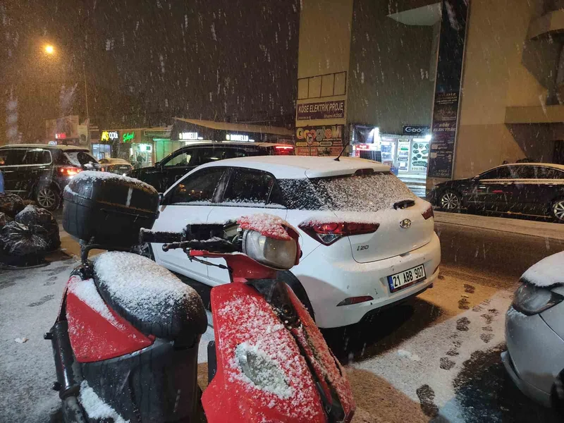 Ardahan yağan karla beyaza büründü
