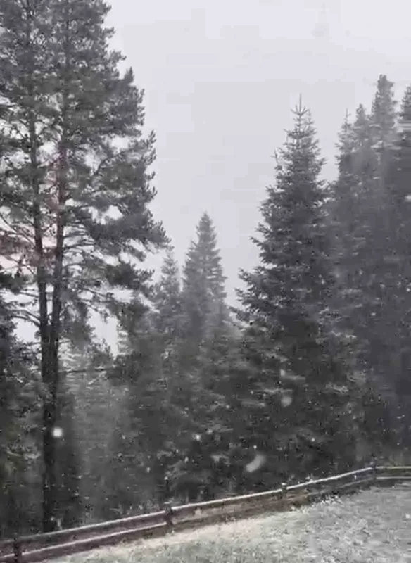 Ilgaz Dağı’nda kar yağışı etkili olmaya başladı
