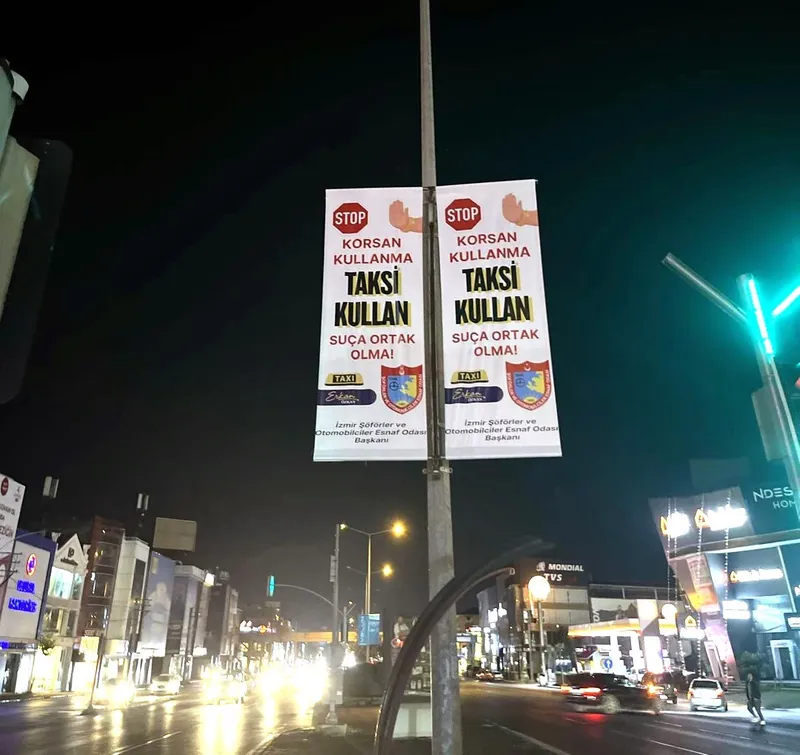 İzmirli taksiciler şehir geneline 