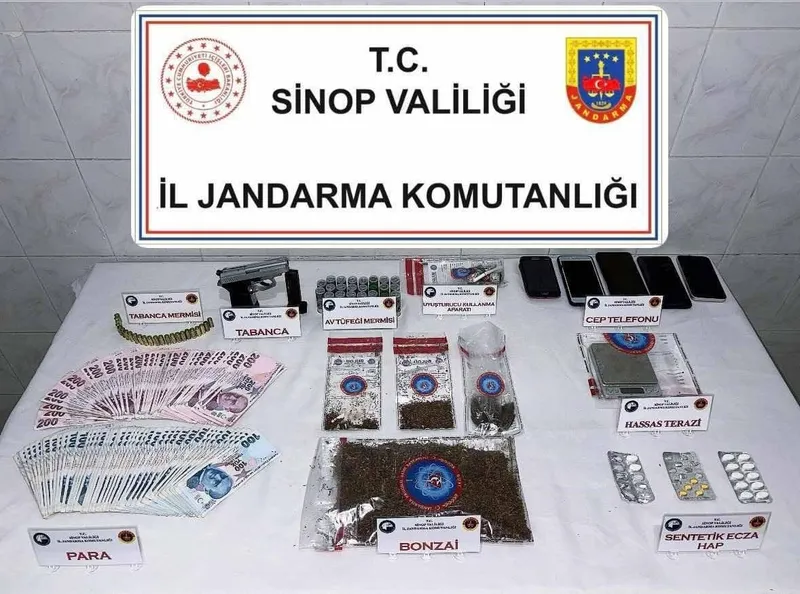 Sinop’ta jandarmadan uyuşturucu tacirlerine darbe
