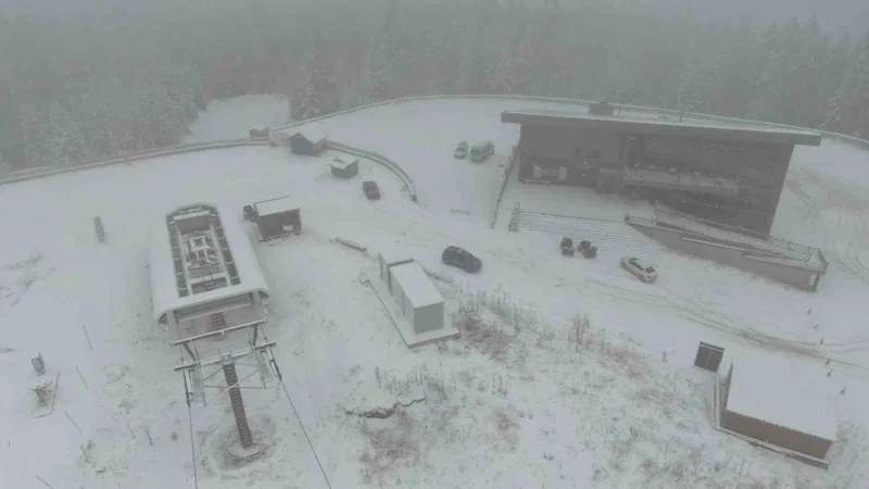 Ilgaz Dağı’nda kar kalınlığı 20 santimetreye ulaştı
