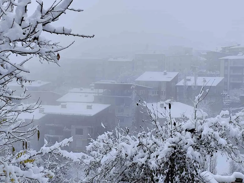 Hakkari’de kar yağışı yerini sise bıraktı
