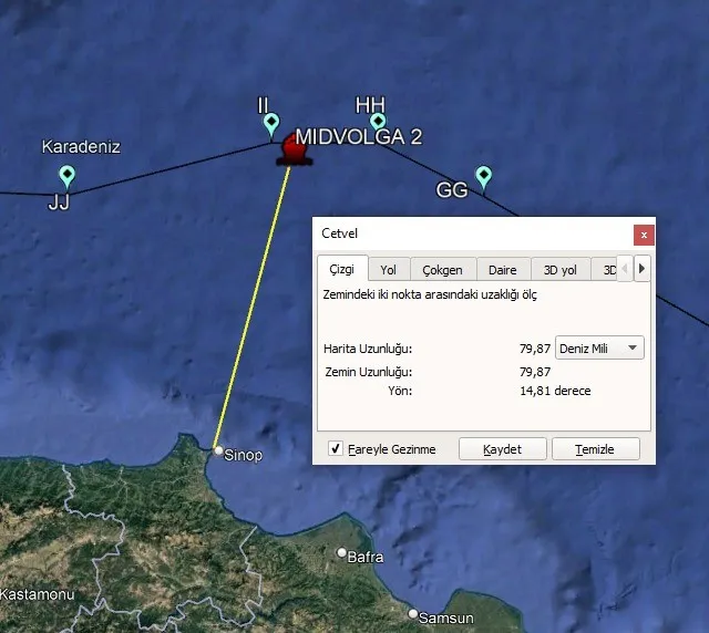 Rusya’dan Gürcistan’a sefer gerçekleştiren MIDVOLGA-2 tankeri saldırı sonrası Sinop’a ilerliyor
