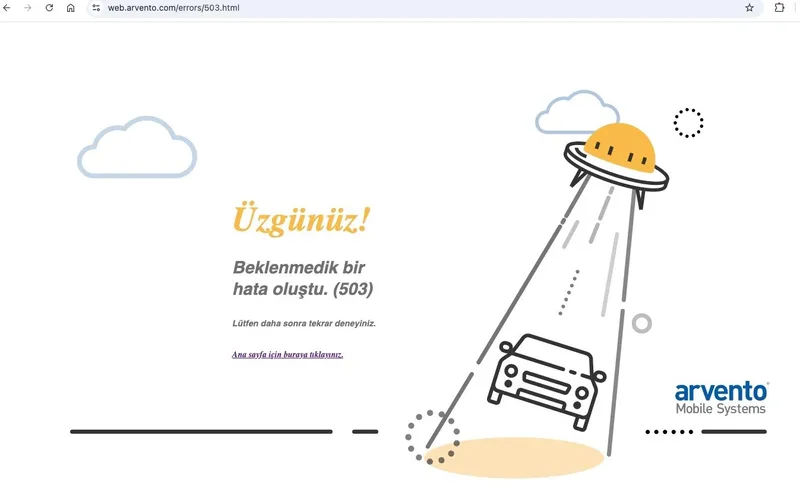 Araç takip sistemi çöktü
