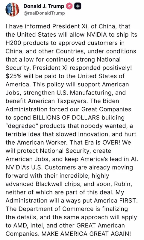 Trump’tan Çin’e çip satışına şartlı izin açıklaması: 