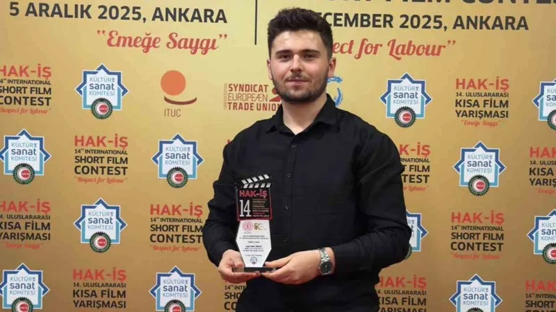 KBÜ öğrencisi, HAK-İŞ Uluslararası Kısa Film Yarışması’nda birinci oldu
