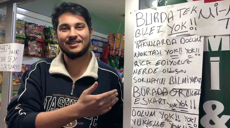 ESKART sorularından bunalan market sahibi, işyerine astığı notla gündem oldu
