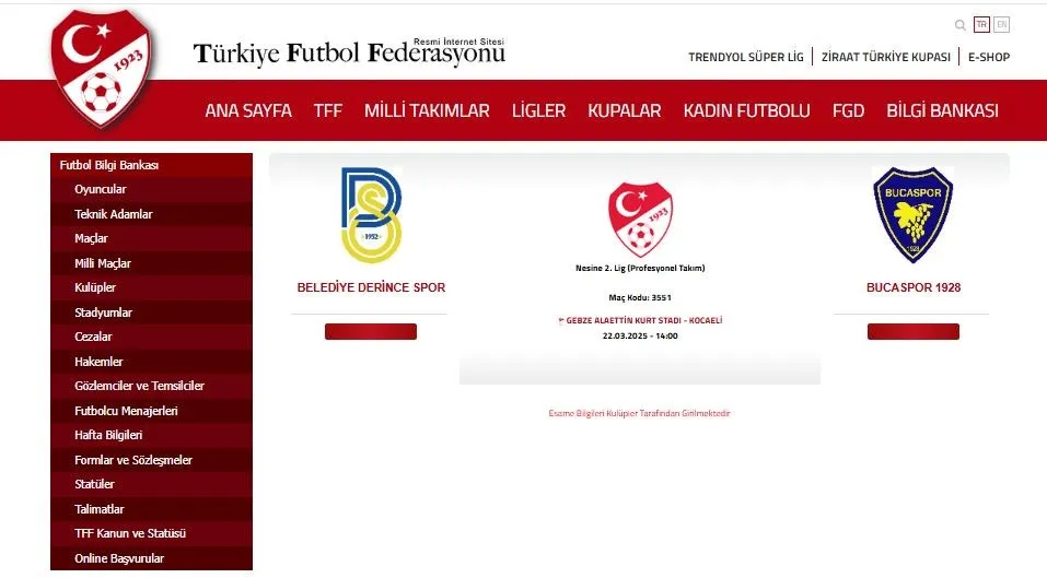 Tek maçlık izin: Buca maçı Gebze’de oynanacak