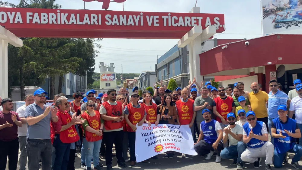 DYO işçilerinin grevi 3’üncü gününde | EMEP: İnsanca bir yaşamı birlikte kazanacağız