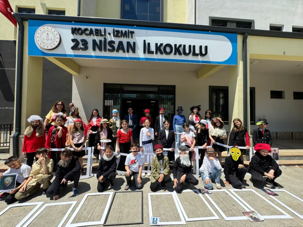 23 Nisan İlkokulu’nda Sanat Sergisi Büyüledi